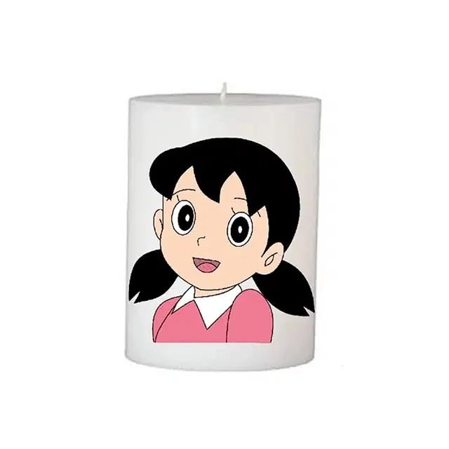 Floish Decor Premium Printed Cartoon Pillar Candle