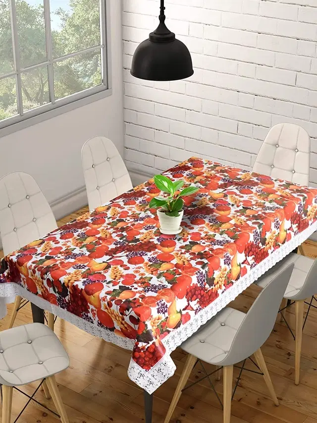PVC Printed 4 Seaters Table Cover, Multicolor, 40x60 inches