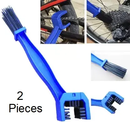 Cleaning Brush for All Type Chain-Gears, Blue & Black, Pack of 2