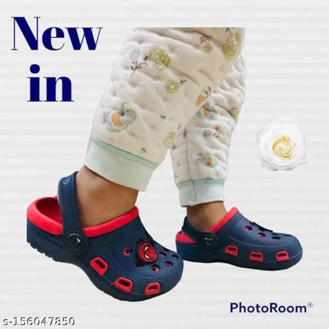 Clogs for Kids (Navy Blue & Red, 2-2.5 Years)