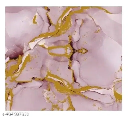 Decor Wallpaper for Home/Kitchen Pink Marble Printed 45x200cm
