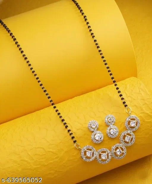 Mangalsutra Set for Women (White, Free Size)