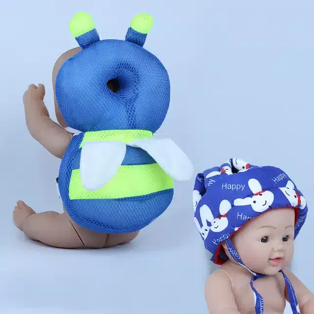 Infants Head & Back Safety Protector Pillow and Safety Helmet, Pack of 2 (Multicolor)