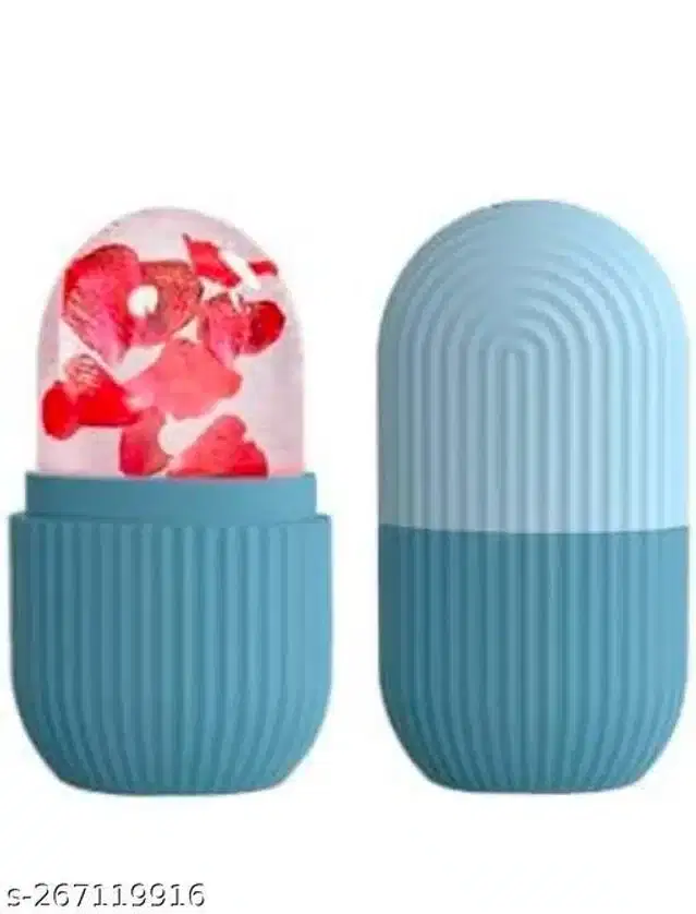 Silicone Ice Face Roller, Aqua Blue
