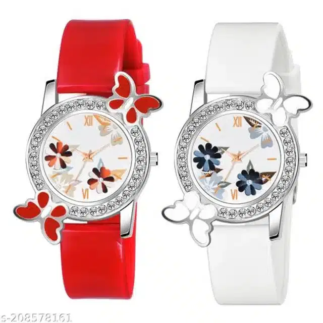 Analog Watch for Women, Pack of 2 (Multicolor)