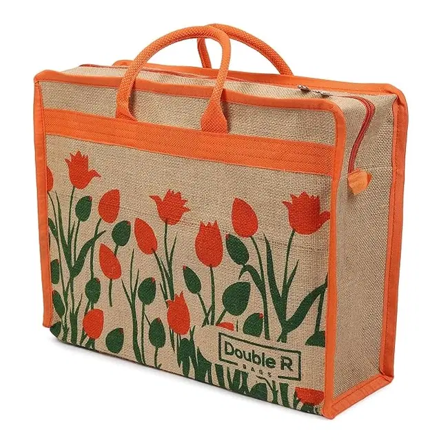 TerraHome x Double-R Jute Eco-Friendly Tote Bag: Stylish, Spacious, and Sustainable - Perfect for Everyday Errands and Adventures!