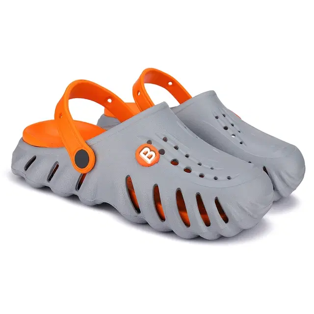 Clogs for Kids (Orange & Grey, 11 C)
