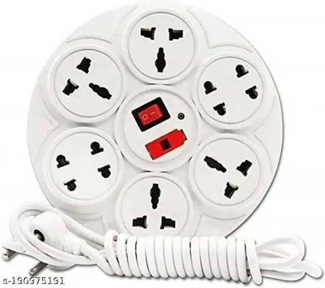 Plastic Universal Surge Protector, White
