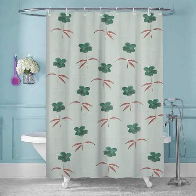 E-Retailer PVC Waterproof Shower Curtain, Green, 84X54 Inches, SPM-20