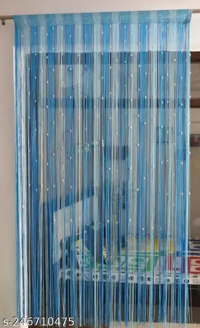 Curtains for Door, Sky Blue, 5 Feet