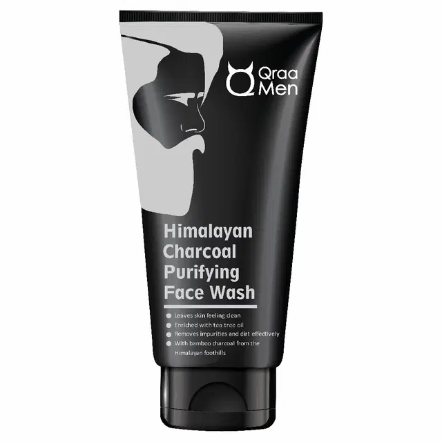 Qraa Men Himalayan Charcoal Purifying Face Wash 100 g