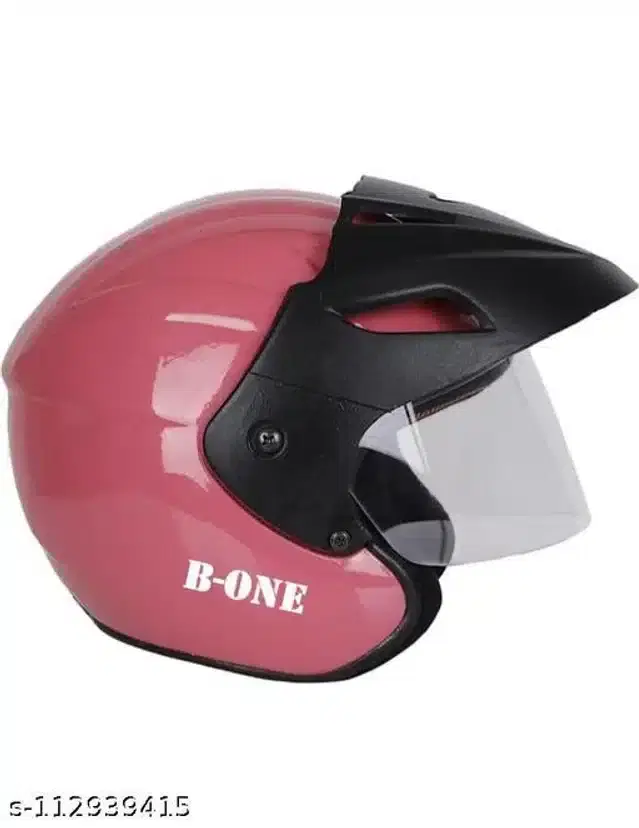 Open Face Helmet For Men, Pink