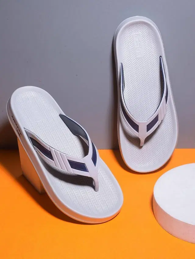 action Casual Slippers for Men (Grey, 8)