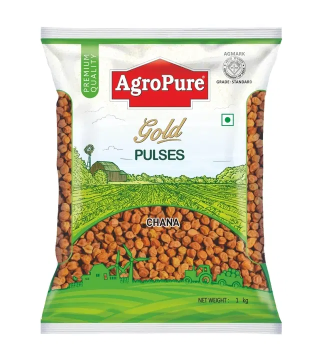 Agropure Gold Kala Chana Sabut 1 Kg