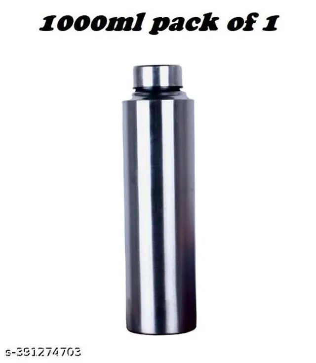 Stainless Steel Water Bottle, Silver, 1000 ml
