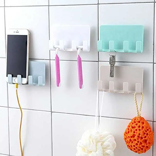 Rasu Wall Mounted Mobile Phones Charging Stand, Pack Of 3, Assorted, M-118