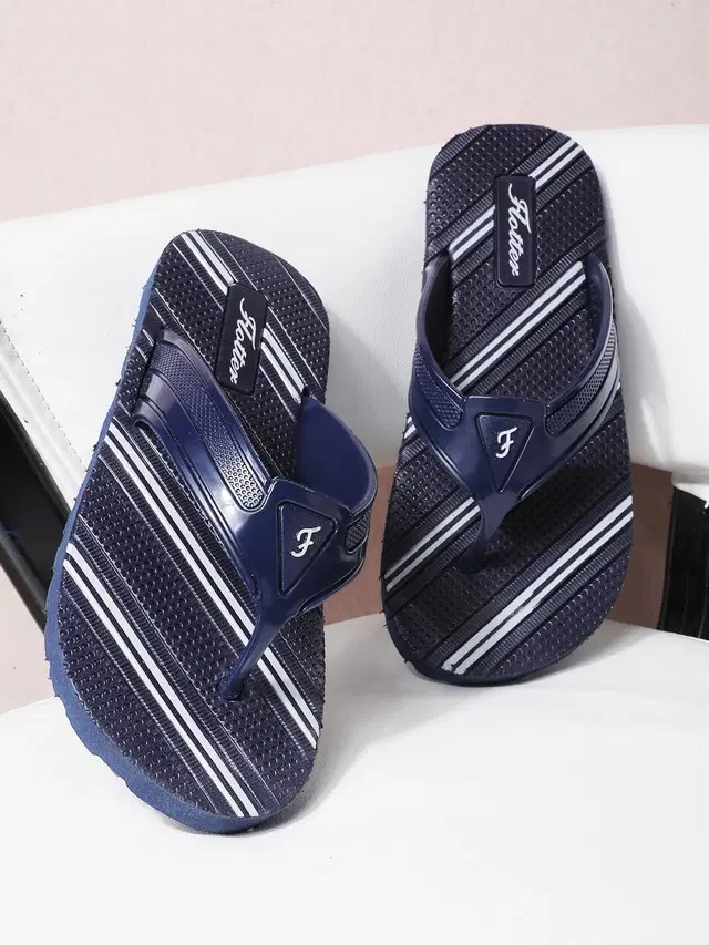 action Flip Flops for Men (Blue, 6)