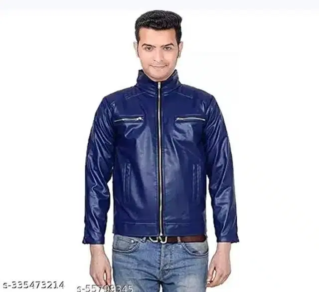 Full Sleeves Jacket for Men (Blue, S)
