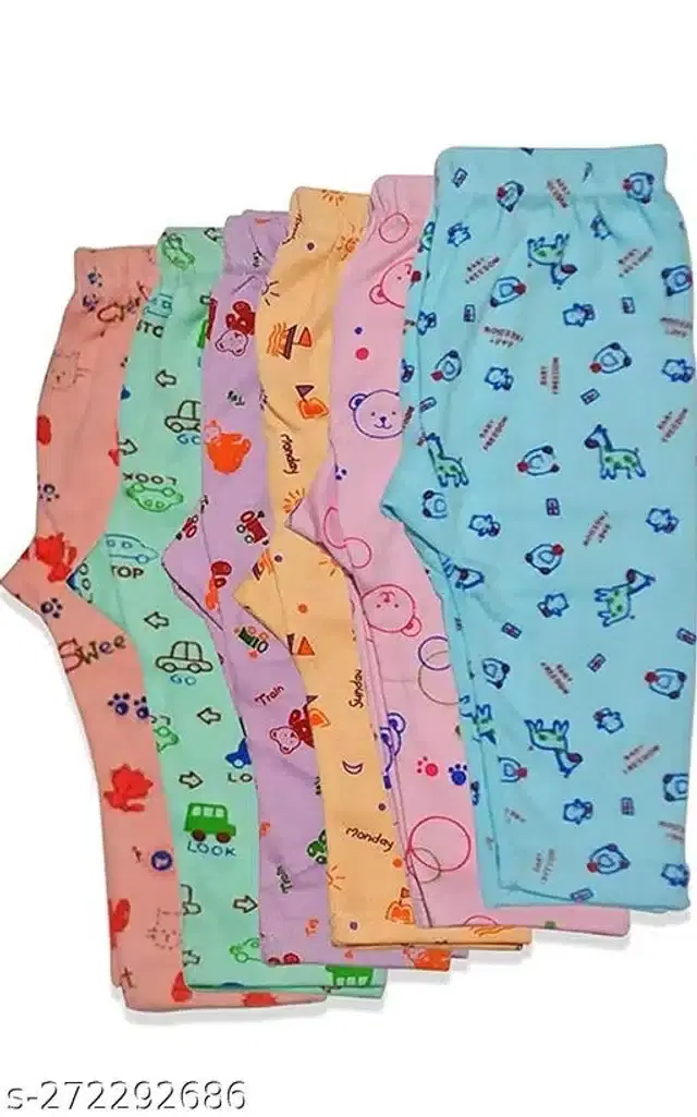Cotton Pyjama for Kids, Pack of 6 (Multicolor, 0-3 Months)