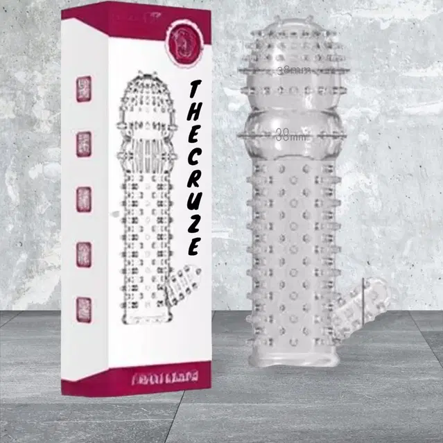 A R Silicone Crystal Dotted Condom for Men, Transparent