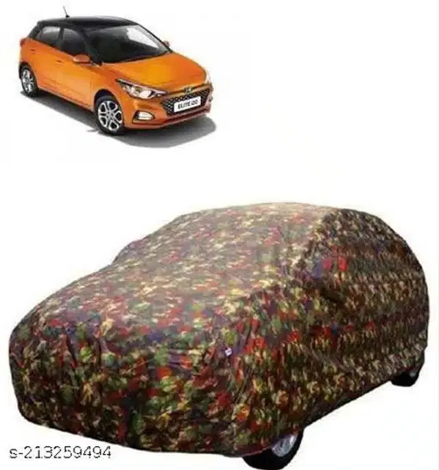 Taffeta Waterproof Car Cover for Hyundai Elite i20, Multicolor