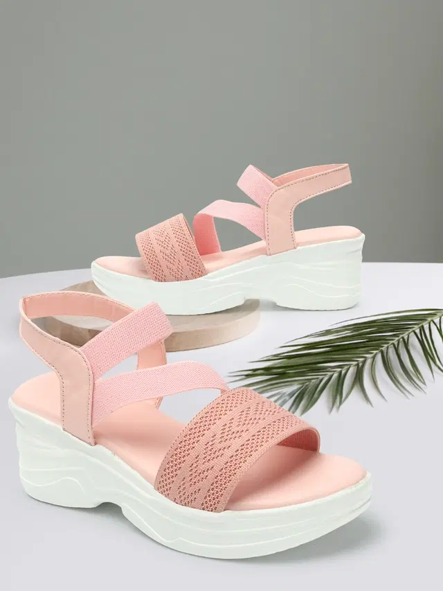 Sandals for Women (Pink, 6)