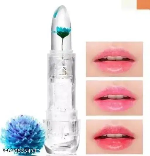 Flower Jelly Lipstick Glossy Finish Waterproof Long Lasting Lip Balm Lips