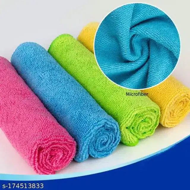 Microfiber Bath Towel, Multicolor, 40x40 cm, Pack of 6