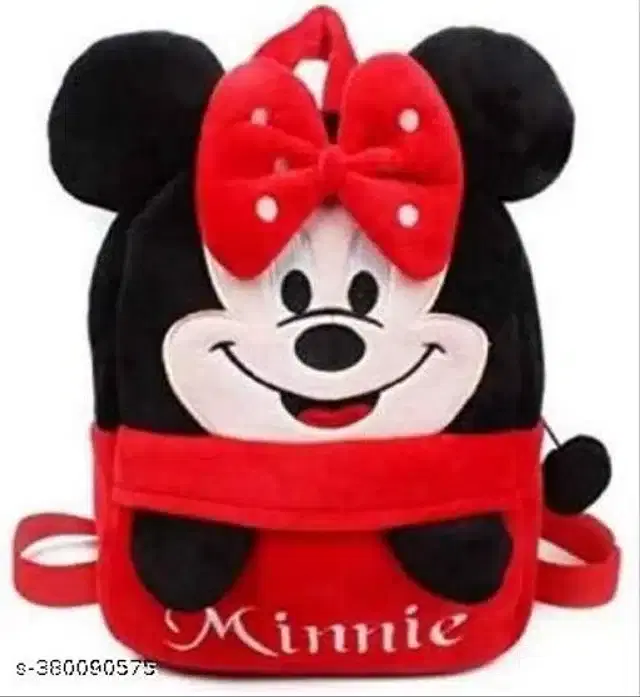 Fabric Backpack for Kids, Red & Black