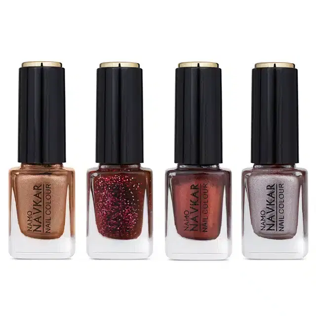 Super Rich Nail Polish for Women, Multicolor, Pack of 4