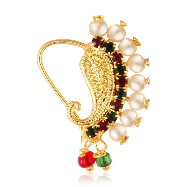 Designer Gold Plated Nosepin for Women (Gold)