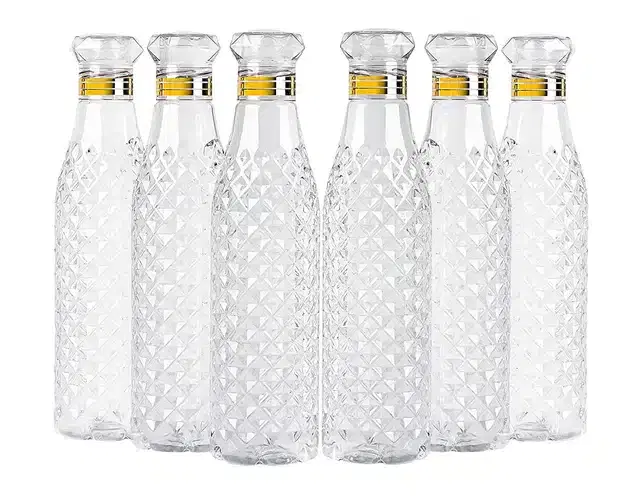 Plastic Water Bottle Set, Pack of 6, 1000 ml