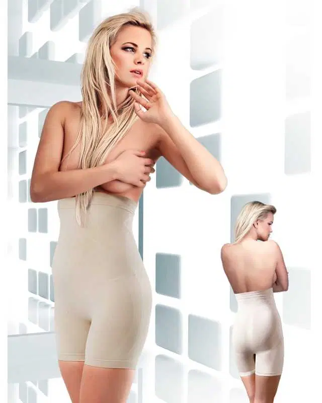 Women’s Cotton Lycra Tummy Control 4-in-1 Blended High Waist Tummy & Thigh Shapewear (S252)