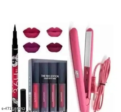 Lipstick Eyeliner With Straightener