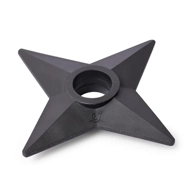 Plastic Anime Ninja Star for Wall Decor, Black, Pack of 3