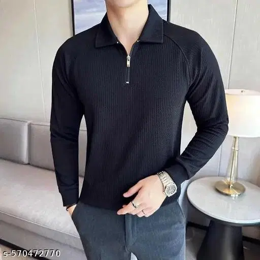 Cotton Blend T-shirt for Men, Black (S)