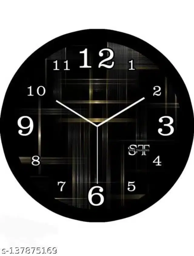 Designer Analog Wall Clock, Black