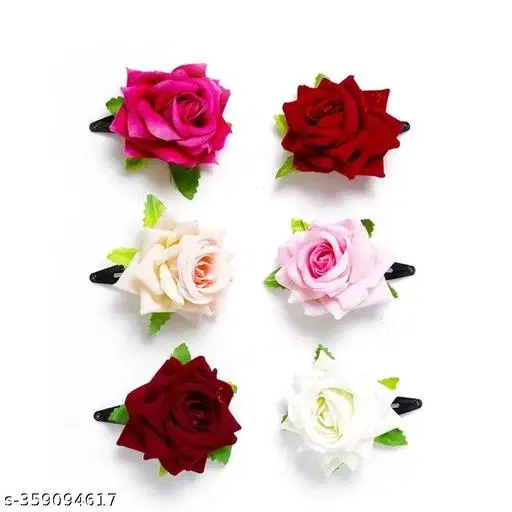 Designer Hair Pins for Women (Multicolor, Pack of 3)