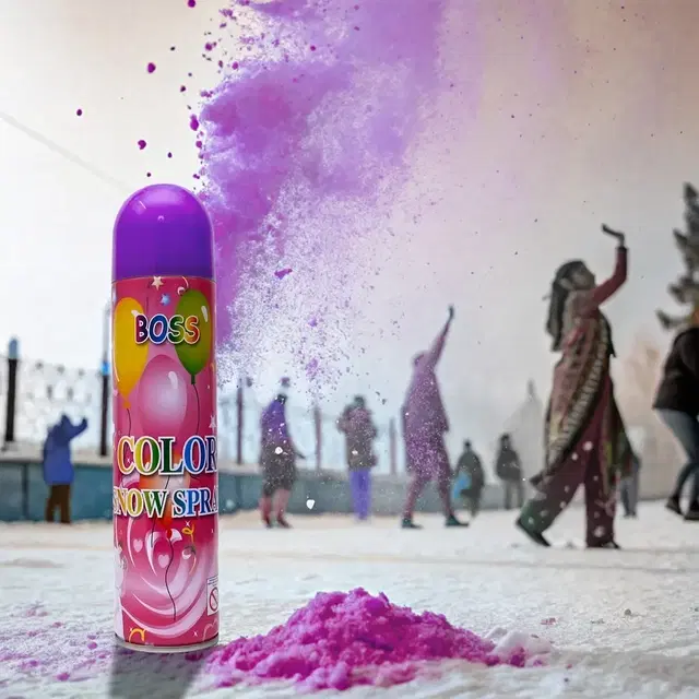 Boss Color Snow Spray 350 ml Purple, Pack of 1