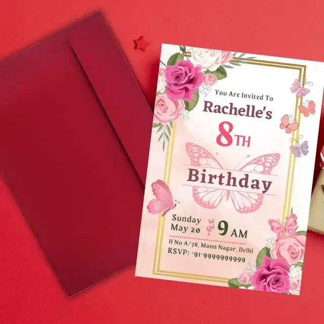 Birthday Party Greetings with Envelope, Multicolor