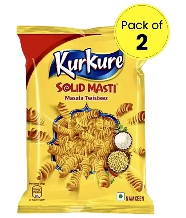 Kurkure Solid Masti Twisteez 2X66.6 g (Pack of 2)