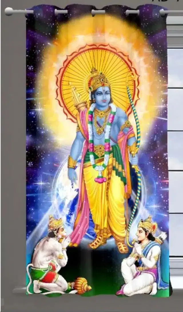 Polyester Room Darkening Window Curtain Curtain, Multicolor, 4x5 feet