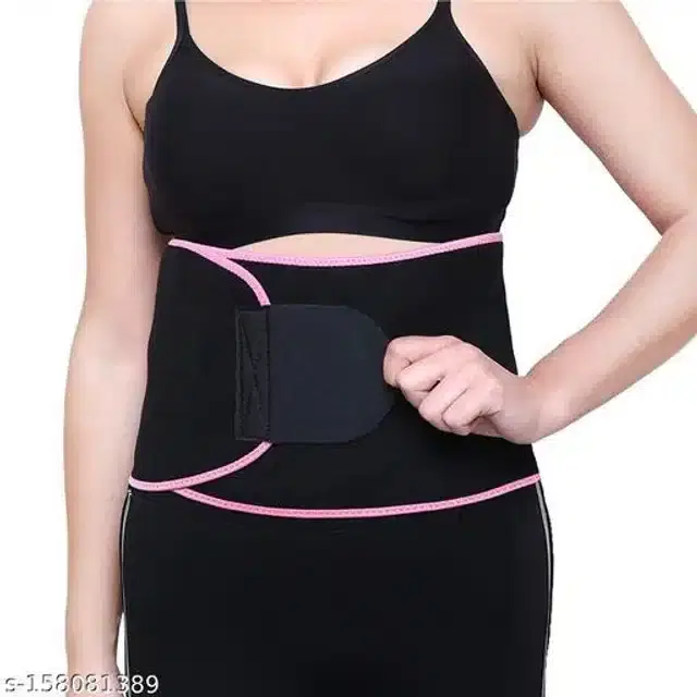 Sweat Slim Belt, Black & Pink