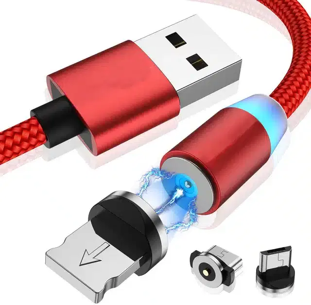 Fast Charging 3 in 1 USB Cable, Red