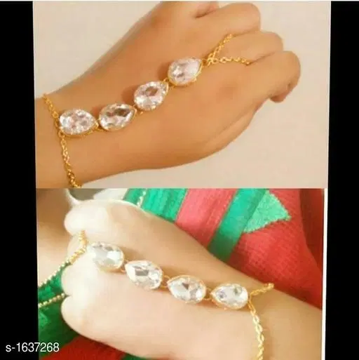 Alloy Bracelets for Women & Girls, White