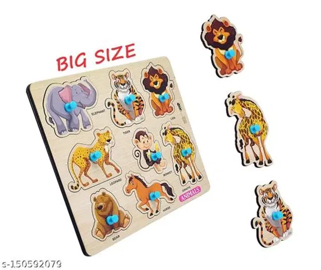 Wooden Puzzles for Kids, Multicolor