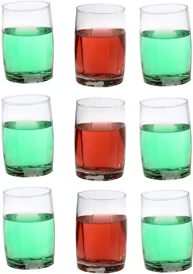 Liquor cum Cocktail Glasses, Transparent, 270 ml, Pack of 9