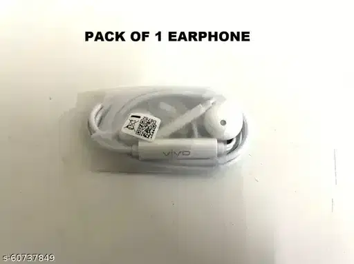 Plastic Super Cool Bass Wired Earphones, White, Dv-04