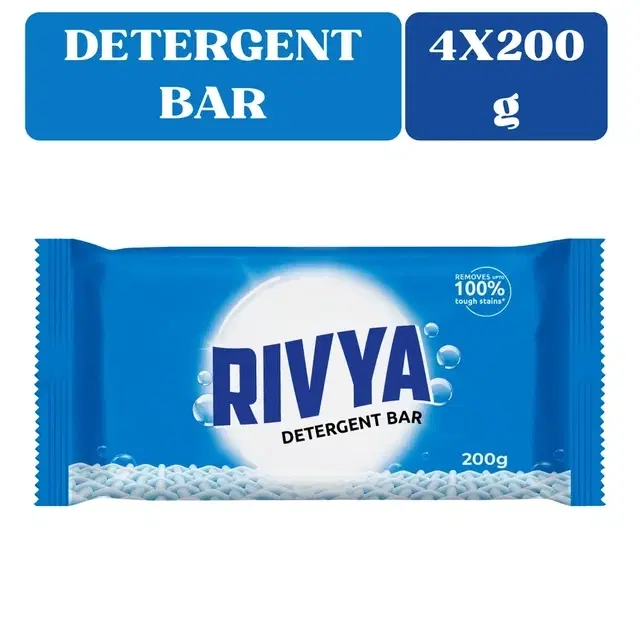 Rivya  Detergent Bar 4X200 (Pack of 4)