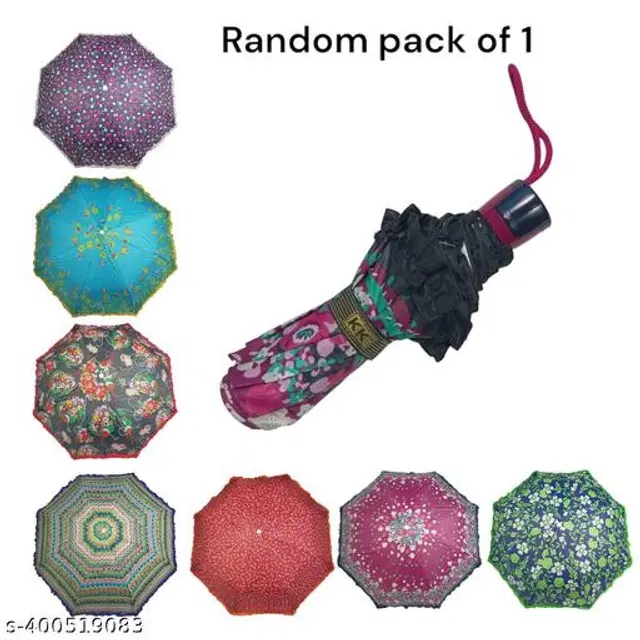 Polyester Foldable Umbrella, Assorted, Pack of 1